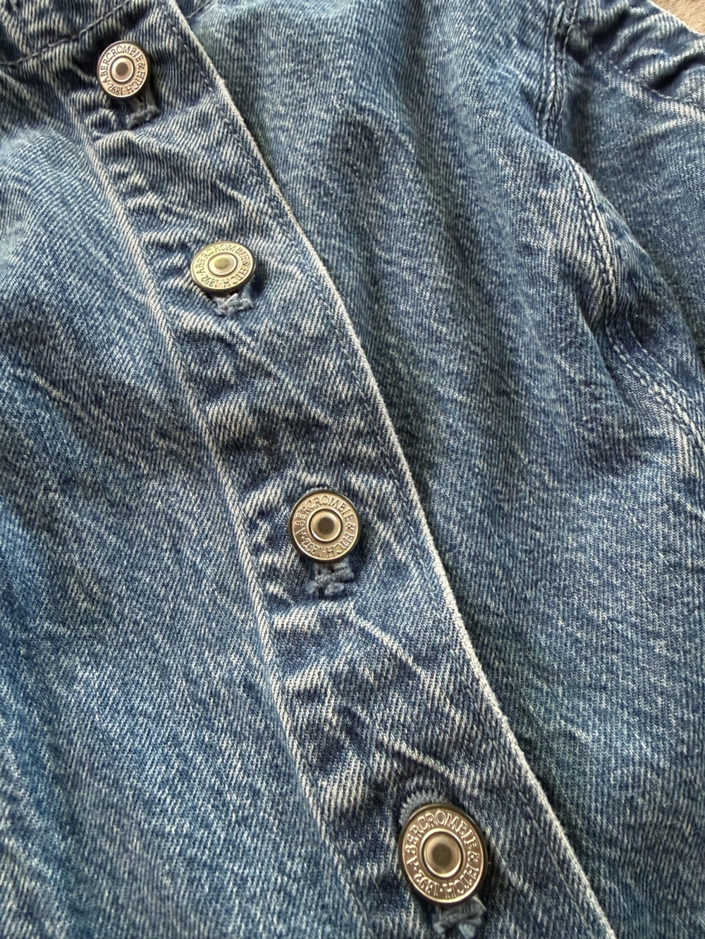 Abercrombie & Fitch Blue Button-Front Denim Dress - Picture 6 of 8